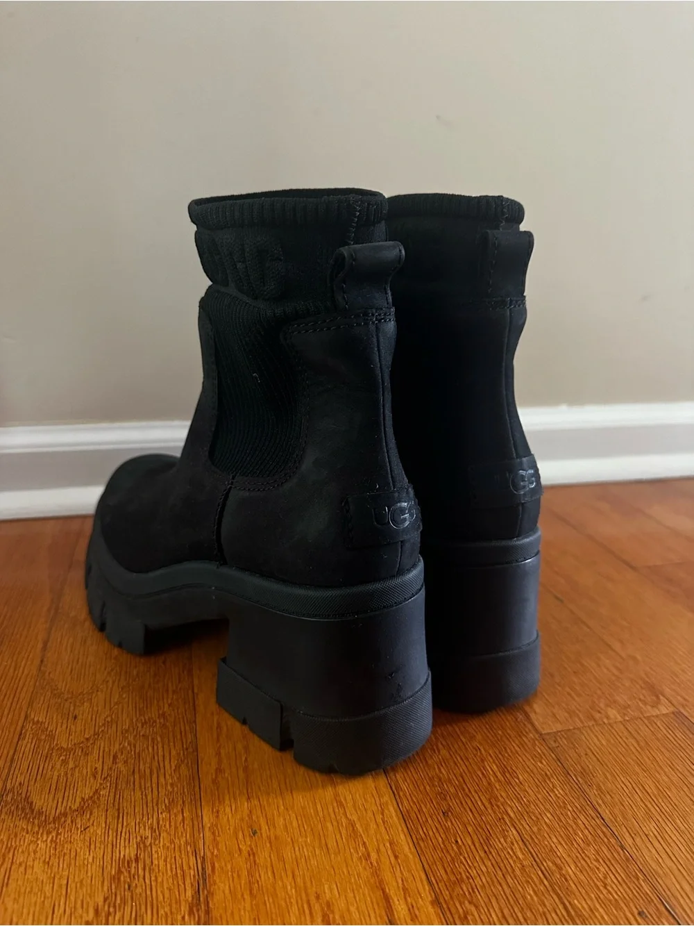 UGG Black Platform Chelsea Boots - Women's